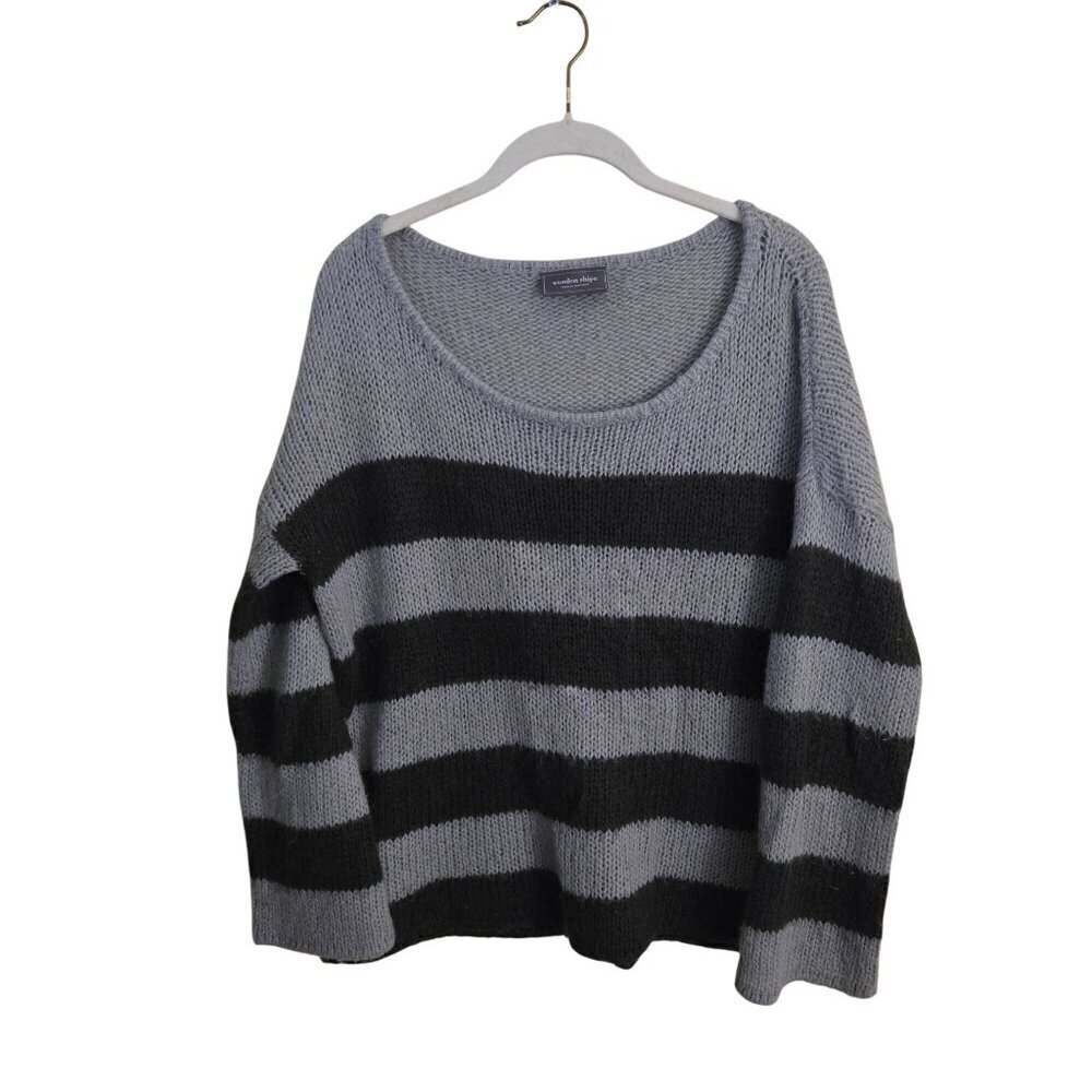 Wooden Ships Caroline Scoop Neck Pullover Sweater Mohair Wool Blend Size M/L